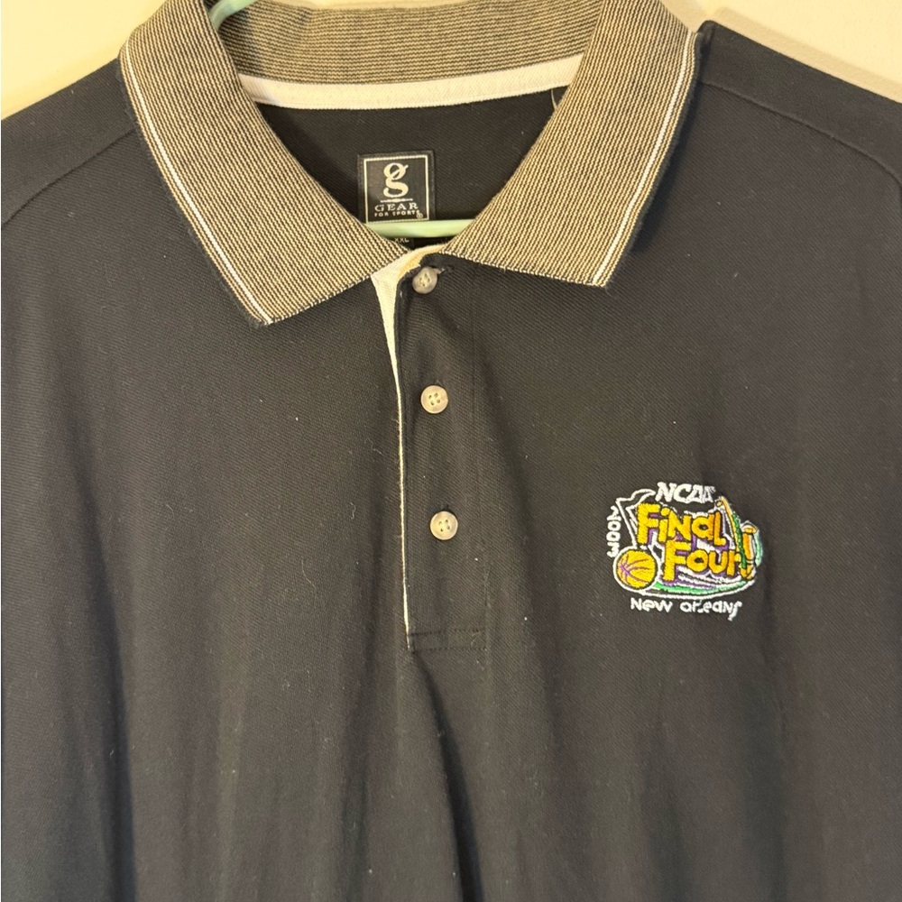 Vintage 2003 NCAA Final Four New Orleans Polo Shirt XXL Embroidered Black